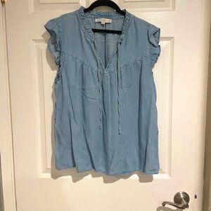 Loft Light Denim Top